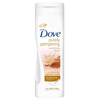 Dove Purely Pampering Shea Butter and Warm Vanilla, Nourishing Lotion (Odżywczy balsam do ciała z masłem shea i wanilią)