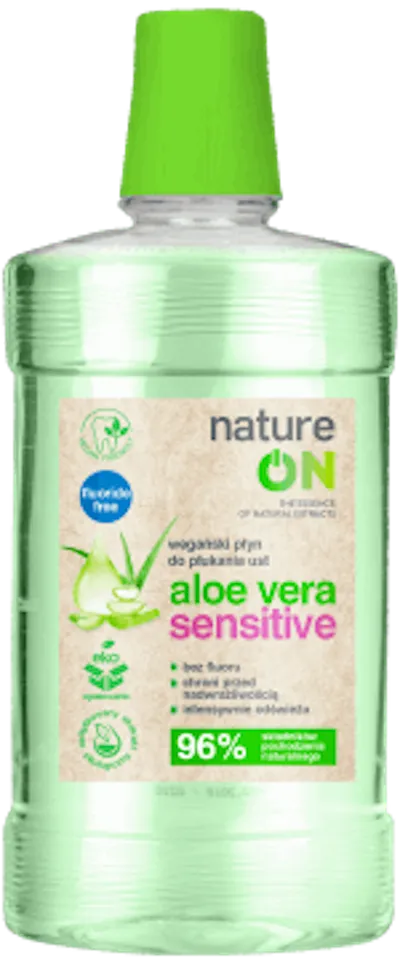 natureON Aloe Vera Sensitive, Wegański płyn do płukania ust