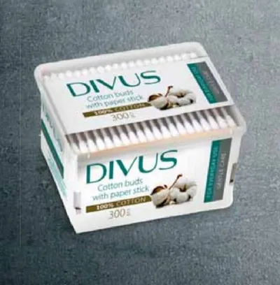 Divus Cotton Buds with Paper Stick (Papierowe patyczni higieniczne )