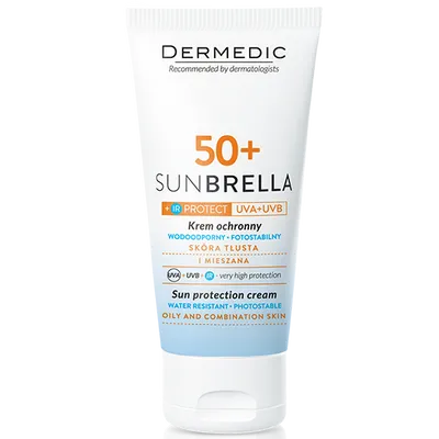 Dermedic Sunbrella, Krem ochronny SPF 50+ UV + IR skóra tłusta i mieszana