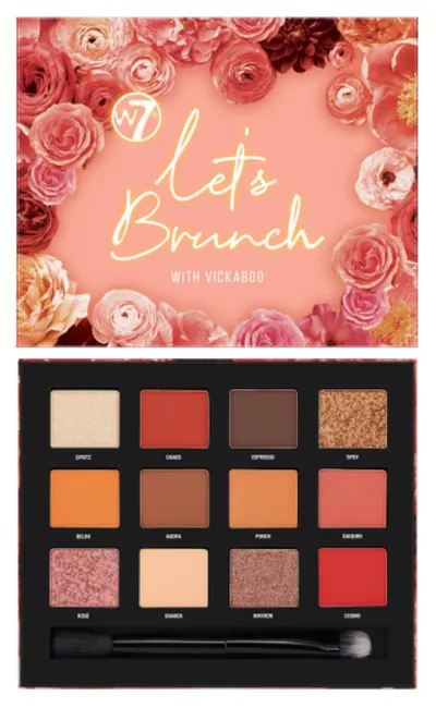 W7 Let's Brunch Eyeshadow Palette (Paleta prasowanych pigmentów do powiek)