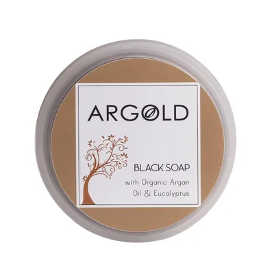 Argold Black Soap with Organic Argan Oil & Eucalyptus (Czarne mydło z olejem arganowym)