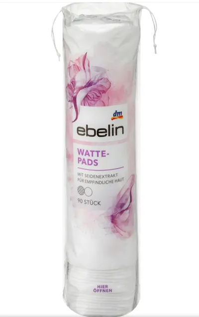 Ebelin Wattepads (Płatki kosmetyczne z ekstraktem z jedwabiu)