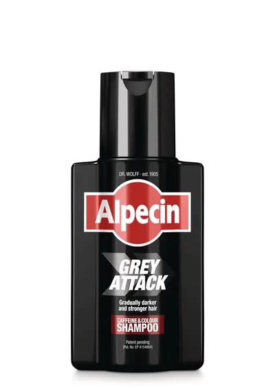 Alpecin Grey Attack, Caffeine & Colour Shampoo (Szampon zapobiegający siwieniu włosów)