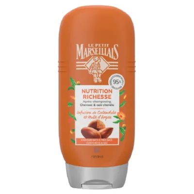 Le Petit Marseillais Apres-shampooing Nutrition Richesse Cheveux  Infusion de Calendula et Huile d'Argan (Odżywka do włosów `Napar z nagietka i olej arganowy`)