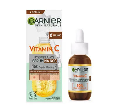 Garnier Skin Naturals, Vitamin C, Rozświetlające serum na noc