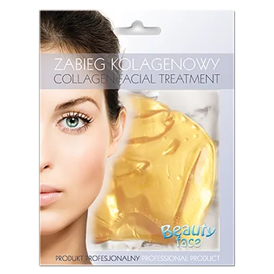 Beauty Face Przeciwzmarszczkowa kolagenowa maska ze złotem i kwasem hialuronowym