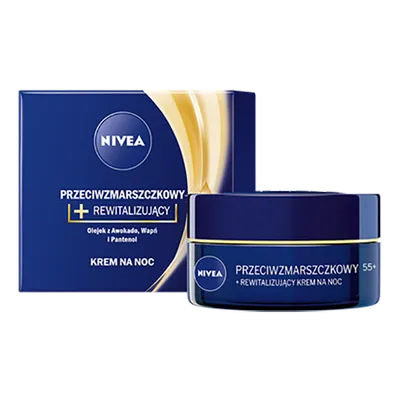 Nivea Przeciwzmarszczkowy rewitalizujący krem na noc 55+