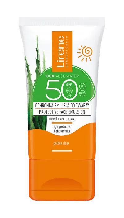 Lirene Dermoprogram Ochronna emulsja do twarzy z aloesem SPF 50 (nowa wersja)