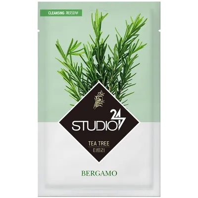 Bergamo Specialist Studio 24, Tea Tree Sheet Mask  (Maska z ekstraktem z drzewa herbacianego do twarzy)