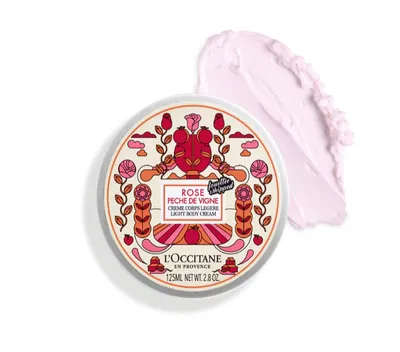 L'Occitane Light Body Cream Rose & Peach (Lekki krem do ciała Róża & Brzoskwinia)