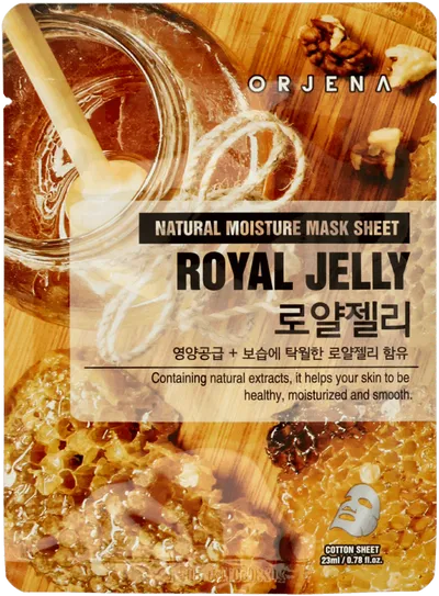 Orjena Natural Moisture Mask Sheet Royal Jelly (Maska w płachcie z mleczkiem pszczelim odżywcza)