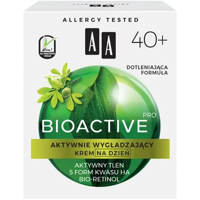 AA BioActive Pro, Krem na dzień aktywnie wygładzający 40+