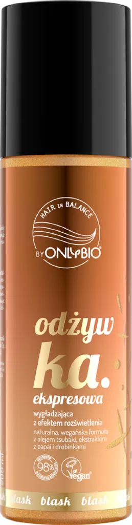 OnlyBio Hair in Balance, Odżywka ekspresowa wygładzająca z efektem rozświetlenia