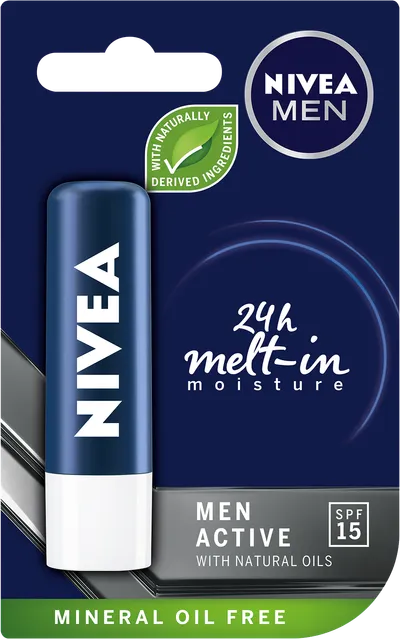 Nivea Men Active, 24h Melt-in Moisture (Pomadka ochronna dla mężczyzn)