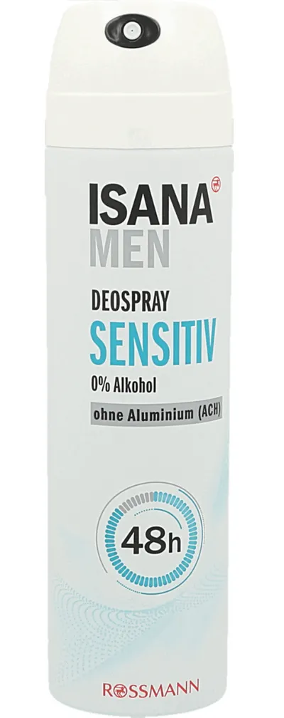 Isana Men,  Deospray Sensitive (Dezodorant w sprayu dla mężczyzn)