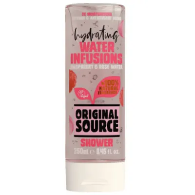 Original Source Hydrating Water Infusions Raspberry & Rose Water Shower Gel (Żel pod prysznic `Malina & woda różana`)