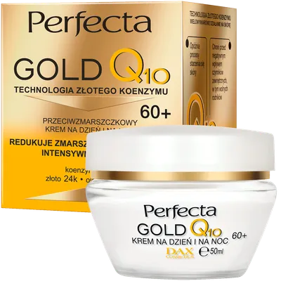 Perfecta Gold Q10, Przeciwzmarszczkowy krem do twarzy na dzień i na noc 60+
