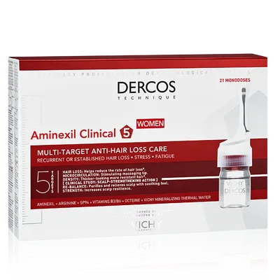 Vichy Dercos, Aminexil Clinical 5 Multi-target Anti-Hair Loss Care (Kuracja przeciw wypadaniu włosów o kompleksowym działaniu dla kobiet)