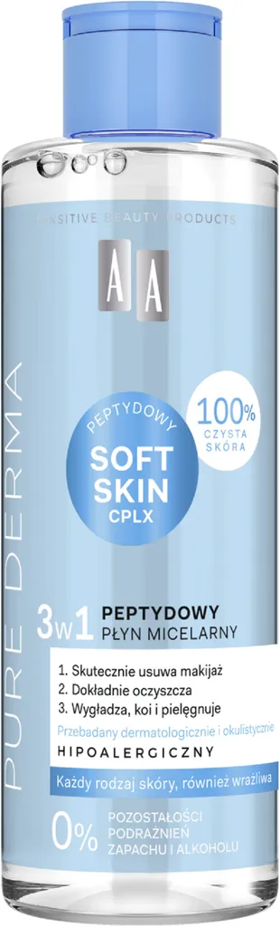 AA Pure Derma, 3w1 Peptydowy płyn micelarny