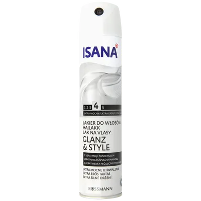 Isana Shine & Style [Glanz & Style] Haarspray (Lakier do włosów z keratyną i pantenolem)