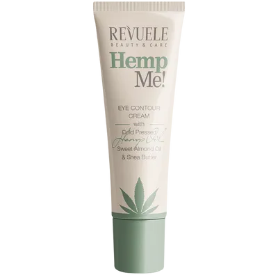 Revuele Hemp Me!, Eye Contour Cream with Cold Pressed Hemp Seed Oil Sweet Almond Oil & Shea Butter (Krem pod oczy z masłem shea i olejem ze słodkich migdałów)