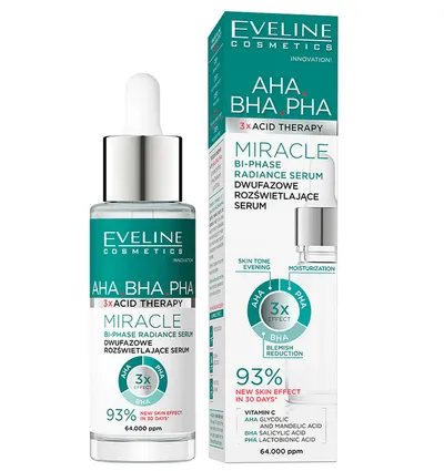 Eveline Cosmetics 3 x Acid Therapy, Dwufazowe rozświetlające serum
