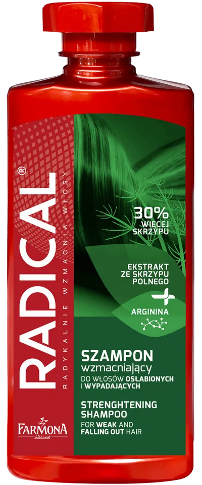 Radical Szampon wzmacniajacy do włosów osłabionych i wypadających `Ekstrakt ze skrzypu + arginina` (nowa wersja)