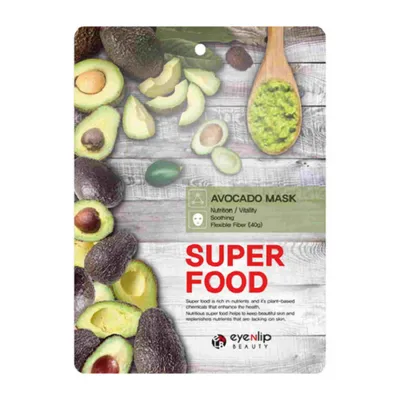 Eyenlip Super Food, Avocado Mask (Maseczka w płachcie odżywiająco-łagodząca)