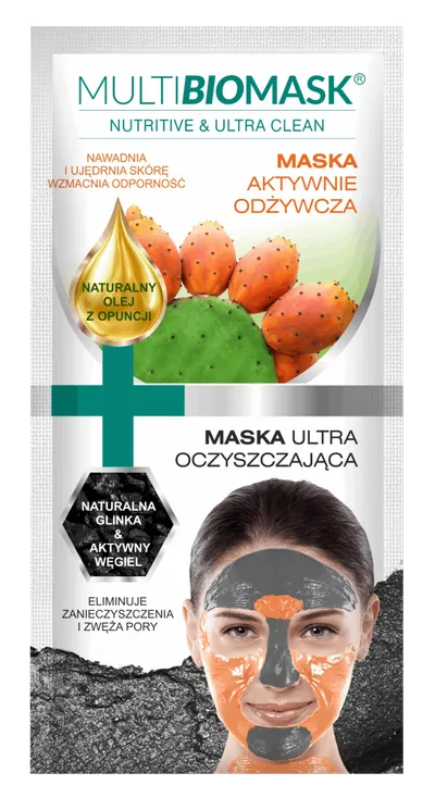 Multi BioMask Nutritive & Ultra Clean, Maska aktywnie odżywcza + maska ultra oczyszczająca