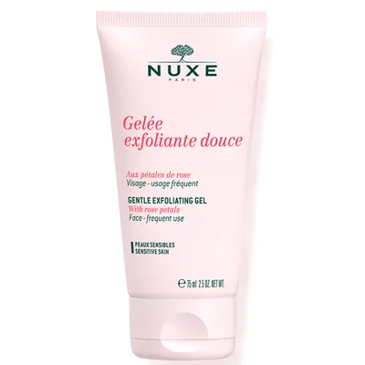 Nuxe Gelee Exfoliante Douce aux Petales de Rose (Peeling złuszczający delikatnie do twarzy z płatkami róży)