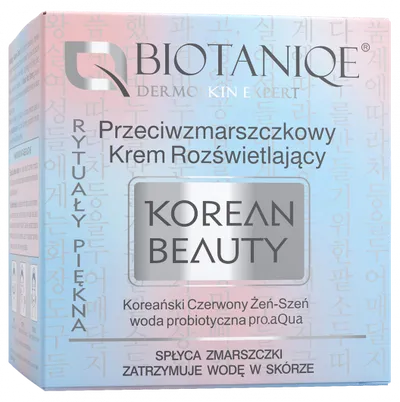 Biotaniqe Korean Beauty, Przeciwzmarszczkowy krem rozświetlajacy