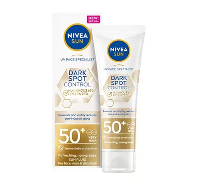 Nivea Sun, Luminous 630, Dark Spot Control Sun Fluid SPF 50+ (Przeciwsłoneczny fluid do twarzy SPF 50+)