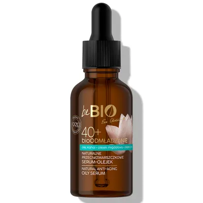 beBIO bioOdmładzanie,  Naturalne serum/olejek do twarzy 40+