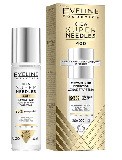 Eveline Cosmetics Cica Super Needles, 400, Mezo-eliksir korektor oznak starzenia