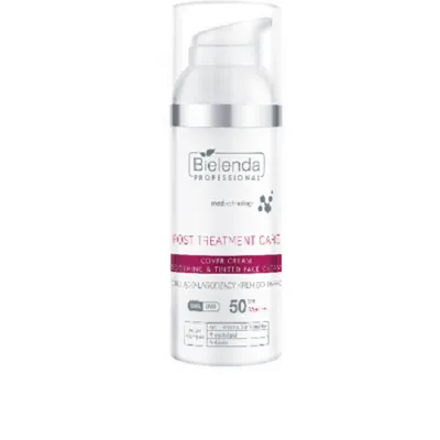 Bielenda Professional Post Treatment Care, Cover Cream  Soothing & Tinted Face Cream SPF 50 (Tonująco-łagodzący krem do twarzy SPF 50)