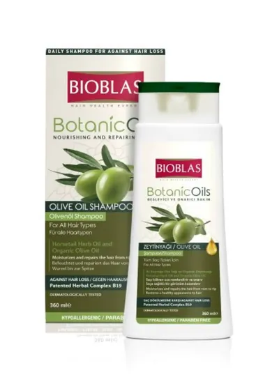 Bioblas Botanic Oils, Olive Oil Shampoo (Szampon do włosów nawilżająco – regenerujący z oliwą z oliwek)