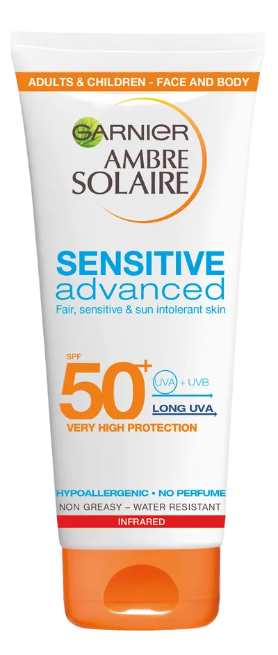 Garnier Ambre Solaire, Sensitive Advanced SPF 50+ (Balsam ochronny)