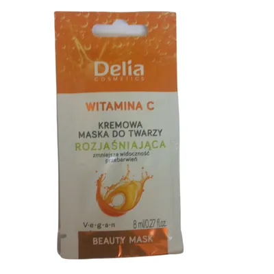 Delia Beauty Mask, Vitamin C, Rozjaśniająca kremowa maska do twarzy
