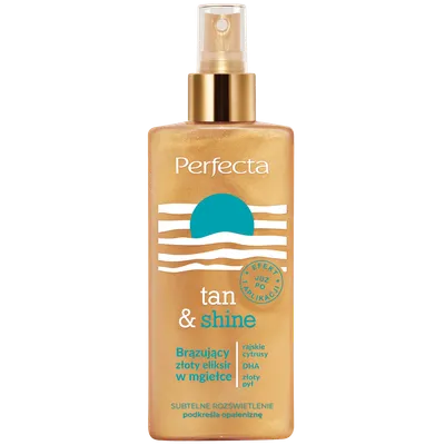 Perfecta Tan & Shine, Brązujący złoty eliksir w mgiełce