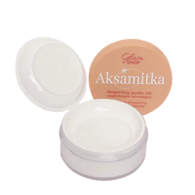 Glam Shop Aksamitka,  Wygładzająco - utrwalający aksamitny  puder HD