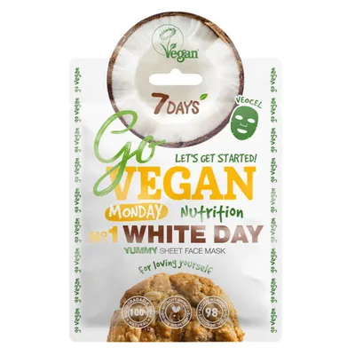 Vilenta 7 Days, Go Vegan Nutrition White Day Mask (Maseczka do twarzy `Olej owsiany`)