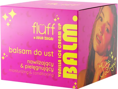 Fluff Fluff x Julia Żugaj, Vanilla Ice Cream Lip Balm (Nawilżająco-pielęgnujący balsam do ust)