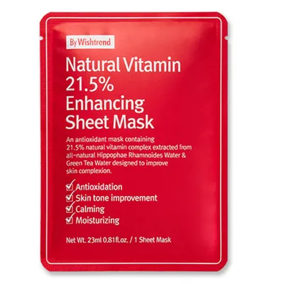 By Wishtrend Natural Vitamin 21,5% Enhancing Sheet Mask (Maska wzmacniająca w płacie)