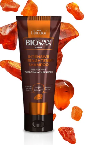 L'biotica Biovax Amber, Intensywnie wzmacniający szampon