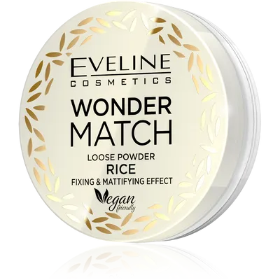 Eveline Cosmetics Wonder Match, Rice Loose Powder (Ryżowy puder sypki utrwalająco-matujący)