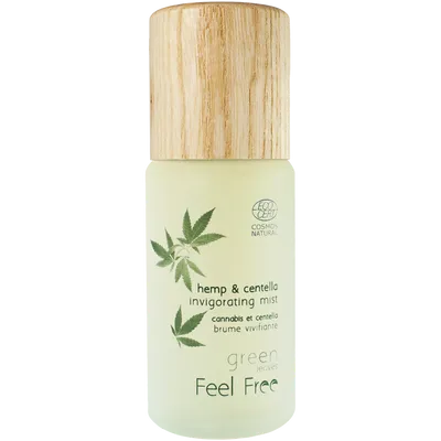 Feel Free Green Leaves, Hemp & Centalla Invigorating Mist (Odżywczo-nawilżająca mgiełka do twarz)
