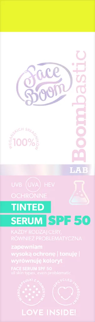 FaceBoom Boombastic, Ochronne tinted serum SPF 50