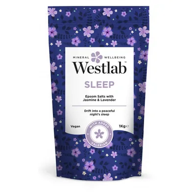 Westlab Sleep, Epson Salts With Jasmine & Lavender (Uspokajająca sól do kąpieli z jaśminem i lawendą)