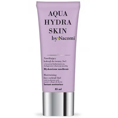 Nacomi Aqua Hydra Skin, Nawilżający koktajl do twarzy 3 w 1 'Błyskawiczne nawilżenie'